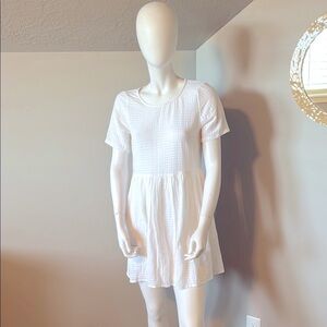 ASOS White Grid Pattern babydoll Dress size 4